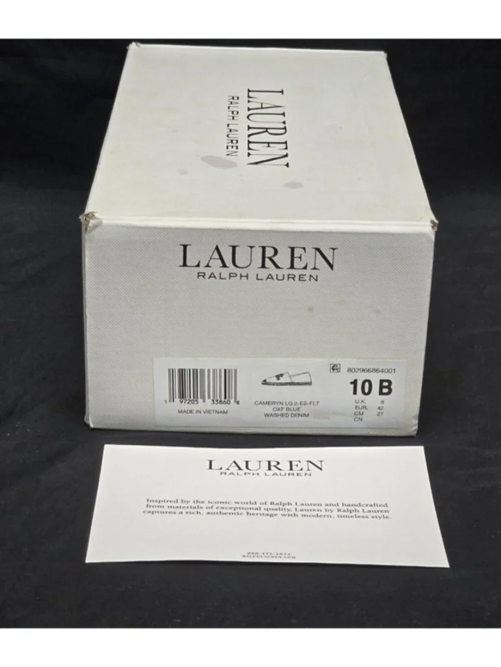 ✨Lauren Cameryn Washed Denim Espadrille 10B Blue NWT